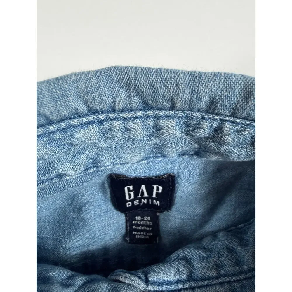 Gap Denim Chambray Button Front Shirt Toddler 18–24 Months
